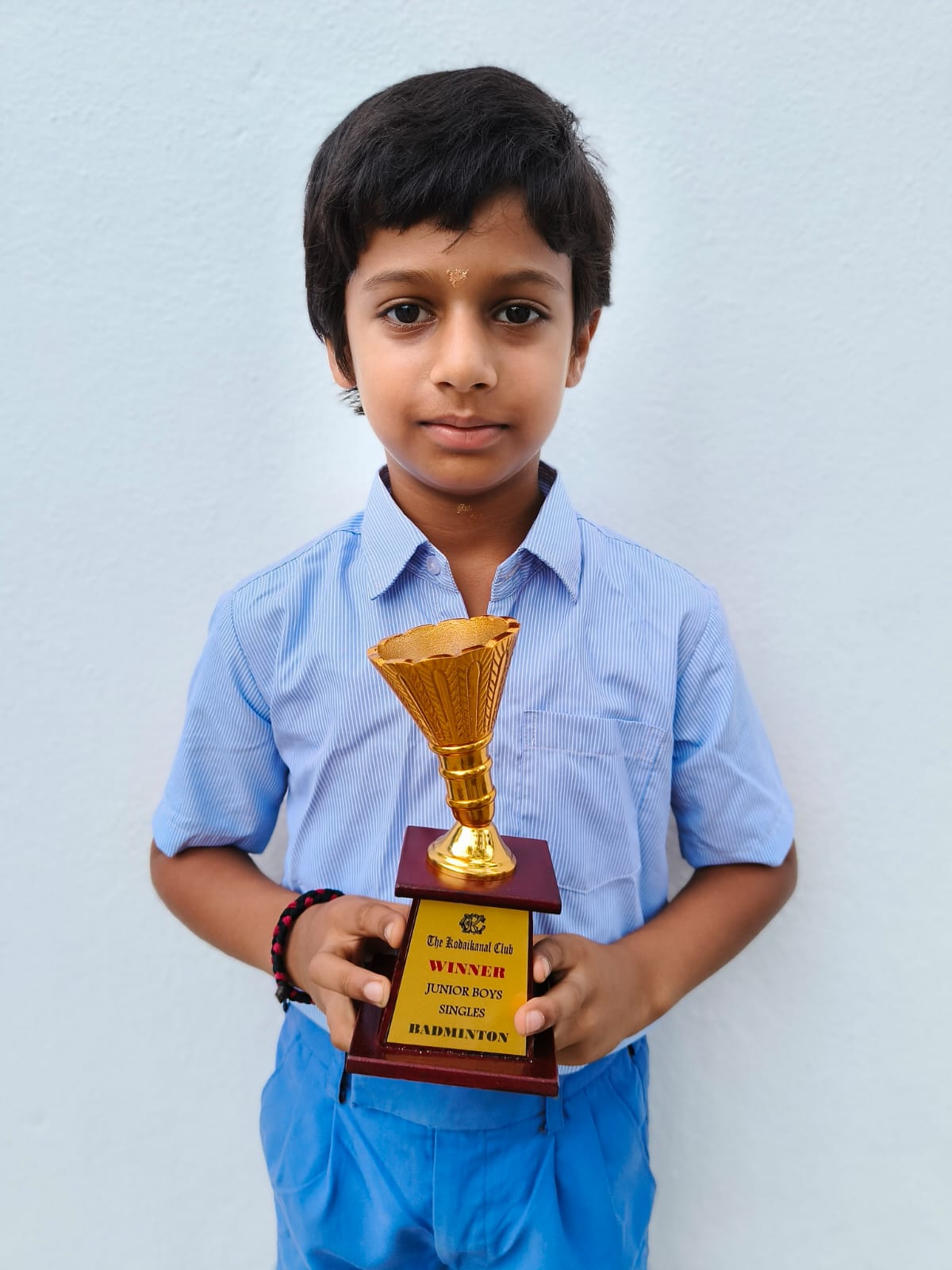 Pranava Das Kuthethur of Class 4 won the Junior Singles Little Badminton Tournament Junior Level held on Kodaikanal Club in May 2024.