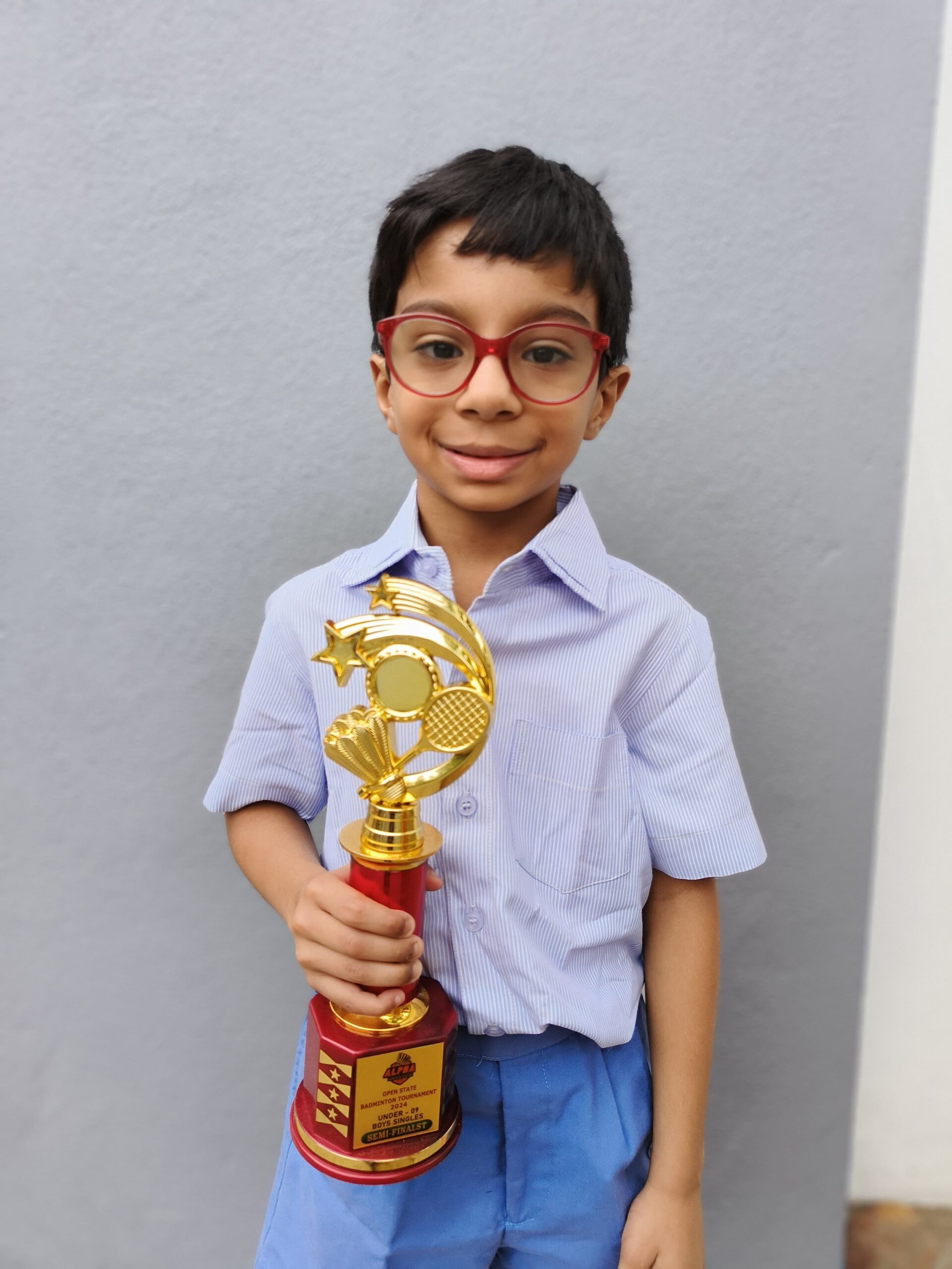 Aariyan Prabhu A of Class 2B was the semi-finalist in the Under 9 Open State Tamil Nadu Badminton Tournament conducted by the Alpha Badminton Academy on 25th August 2024