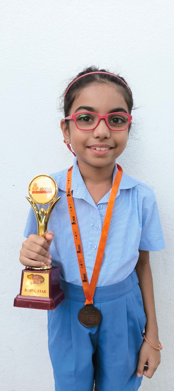 Ananya Rajasree Thota excelled in the Beginner Level in the Regional SIP Abacus, Brain Gym & Mental Arithmetic Competition held on 25.02.2024