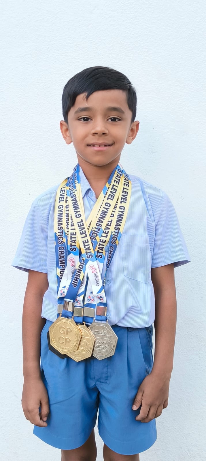 Gunav Mutha placed Second in the Under 8 category at GPCP State Level Gymnastics Championship 2024 held at GymnoRa Stadium on 3.3.24
