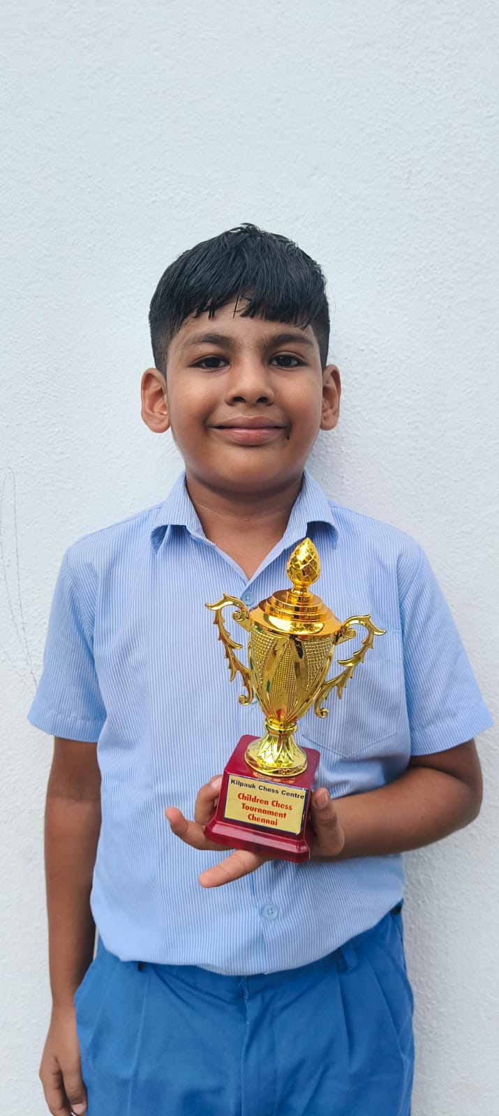 Samaksh S participated in an open Chess Tournament conducted by Kilpauk Chess Centre held at Bhavan’s School in July 2024. He placed 6th in the U-12 Category.