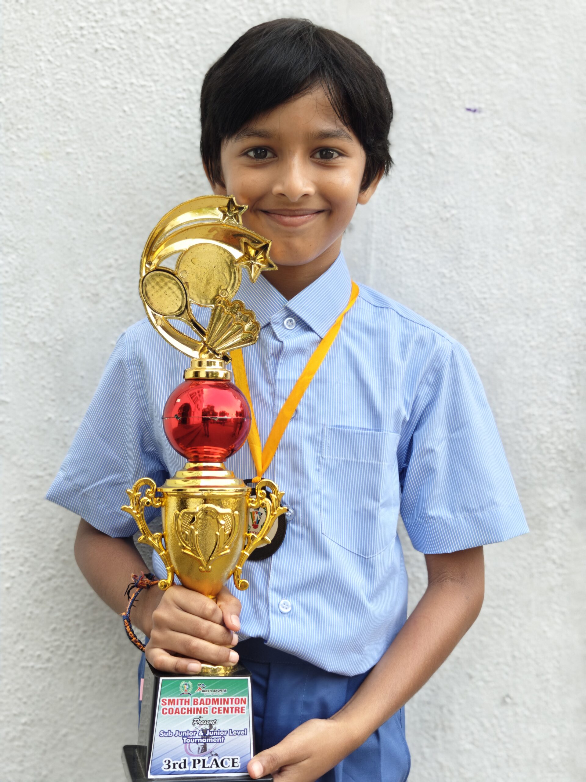 Yohan Athreyan S of class 3 won the 3rd place in the U- 11 Boys Singles Category in the Inter-School Badminton tournament conducted by Smith Badminton Centre held at Gamez To Fly Badminton Academy, Chennai.