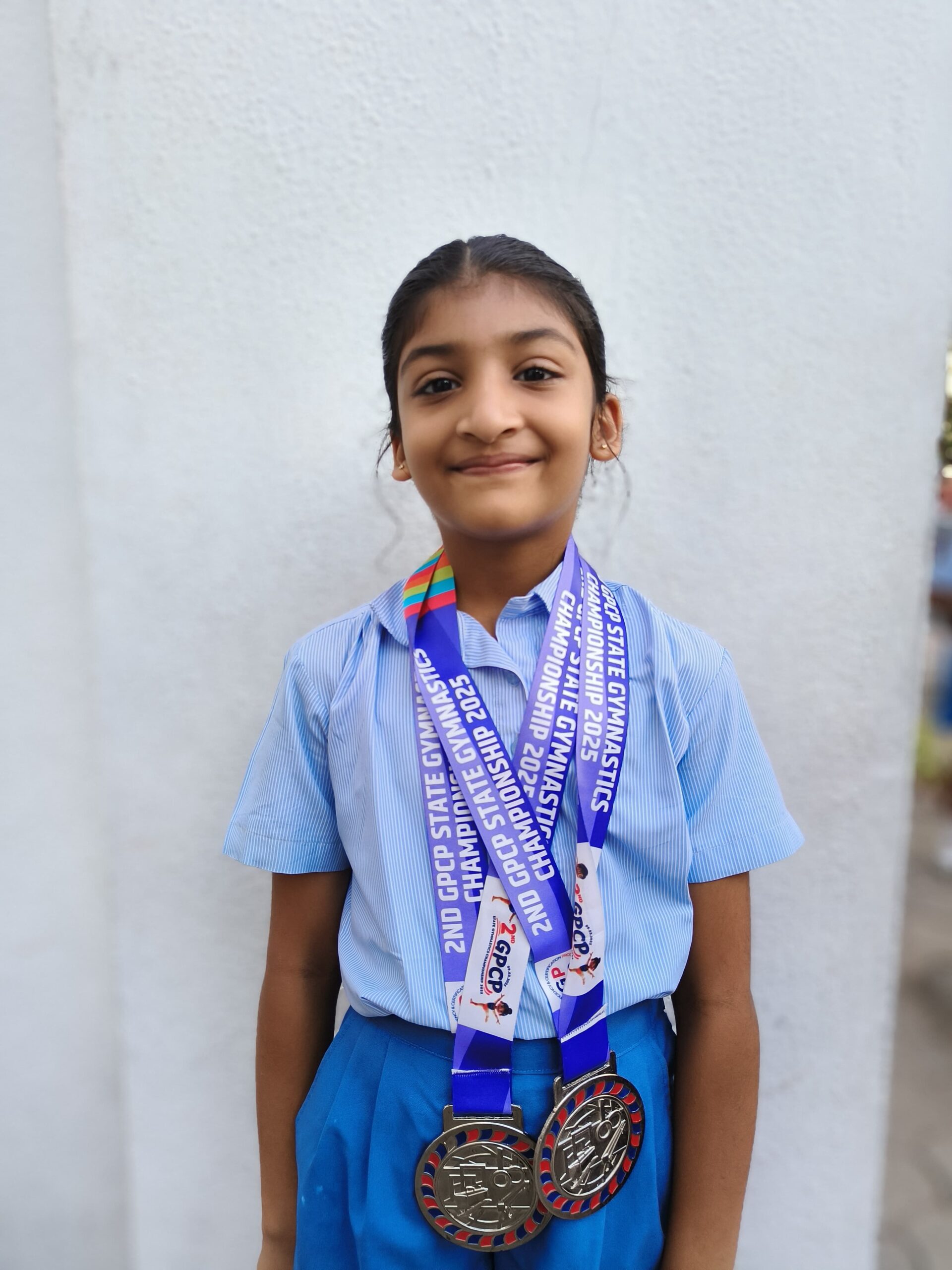 IN THE 2ND GPCP STATE GYMNASTICS CHAMPIONSHIP HELD AT SDAT STADIUM, VELACHERY KAIRA WON SILVER FOR VAULT AND SILVER FOR BALANCE BEAM IN LEVEL 1