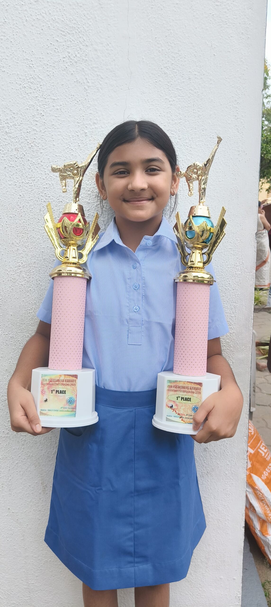ARYA WON GOLD  IN KATA AND KUMITE STATE LEVEL KARATE CHAMPIONSHIP-2025 CONDUCTED BY ALL INDIA ZEN ISSHINRYU KARATE ASSOCIATION IN CHENNAI