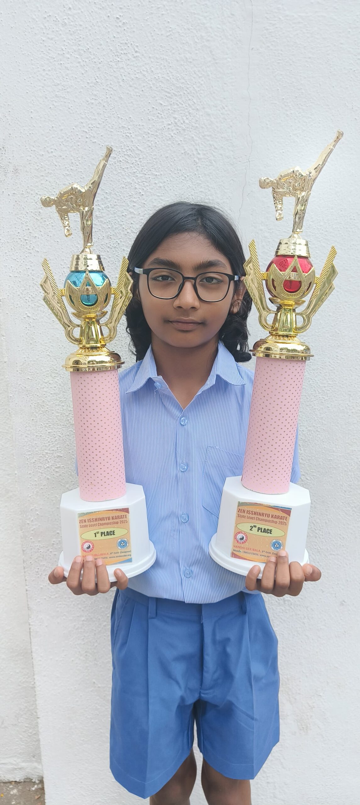 ARYAN WON GOLD  IN KATA AND SILVER IN KUMITE STATE LEVEL KARATE CHAMPIONSHIP-2025 CONDUCTED BY ALL INDIA ZEN ISSHINRYU KARATE ASSOCIATION IN CHENNAI
