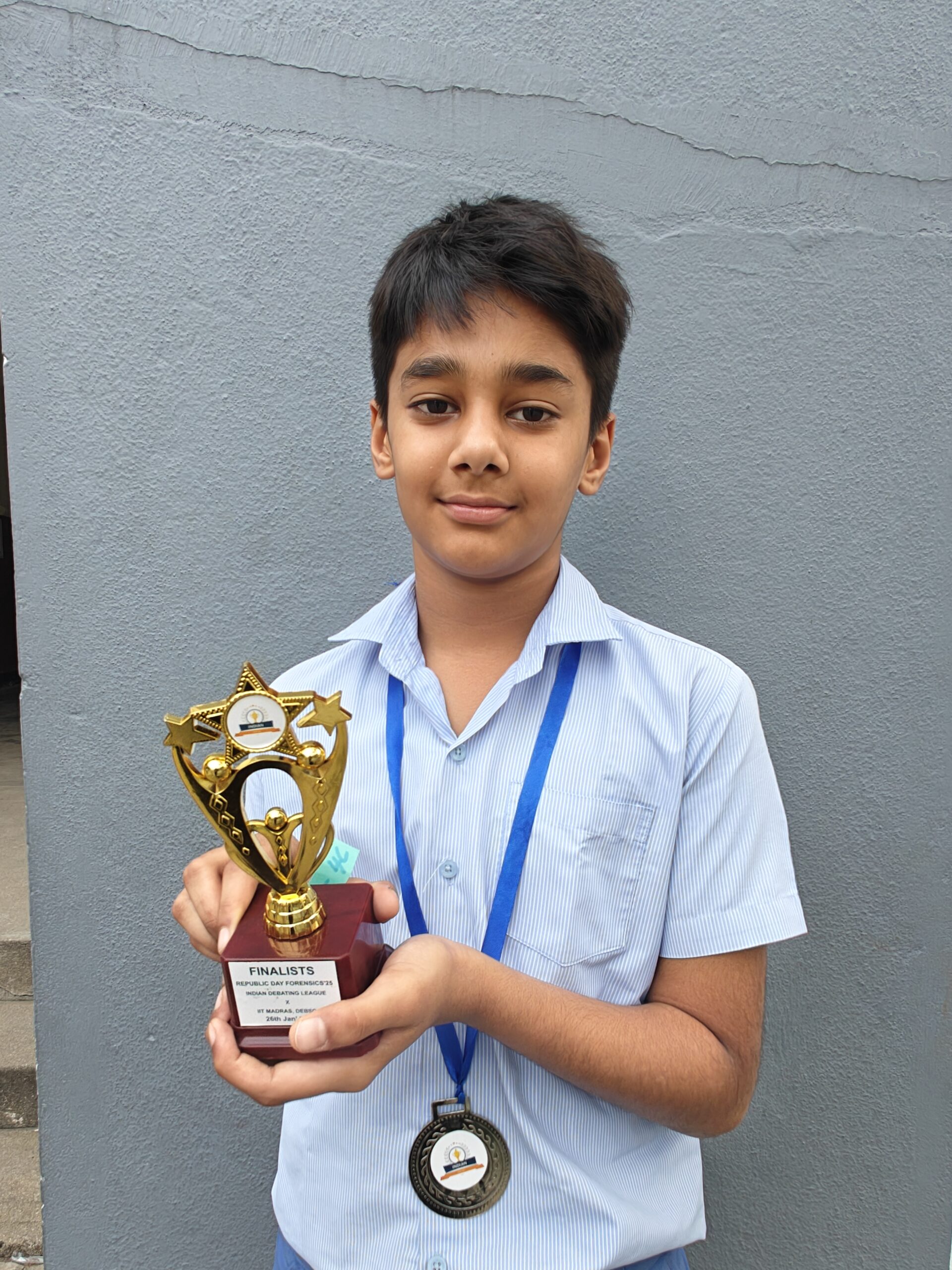 IN THE REPUBLIC DAY FORENSICS’25 ORGANISED BY THE INDIAN DEBATING LEAGUE & DEBSOC, IIT MADRAS YUG HIRAWAT WAS THE FIRST-RUNNER UP.