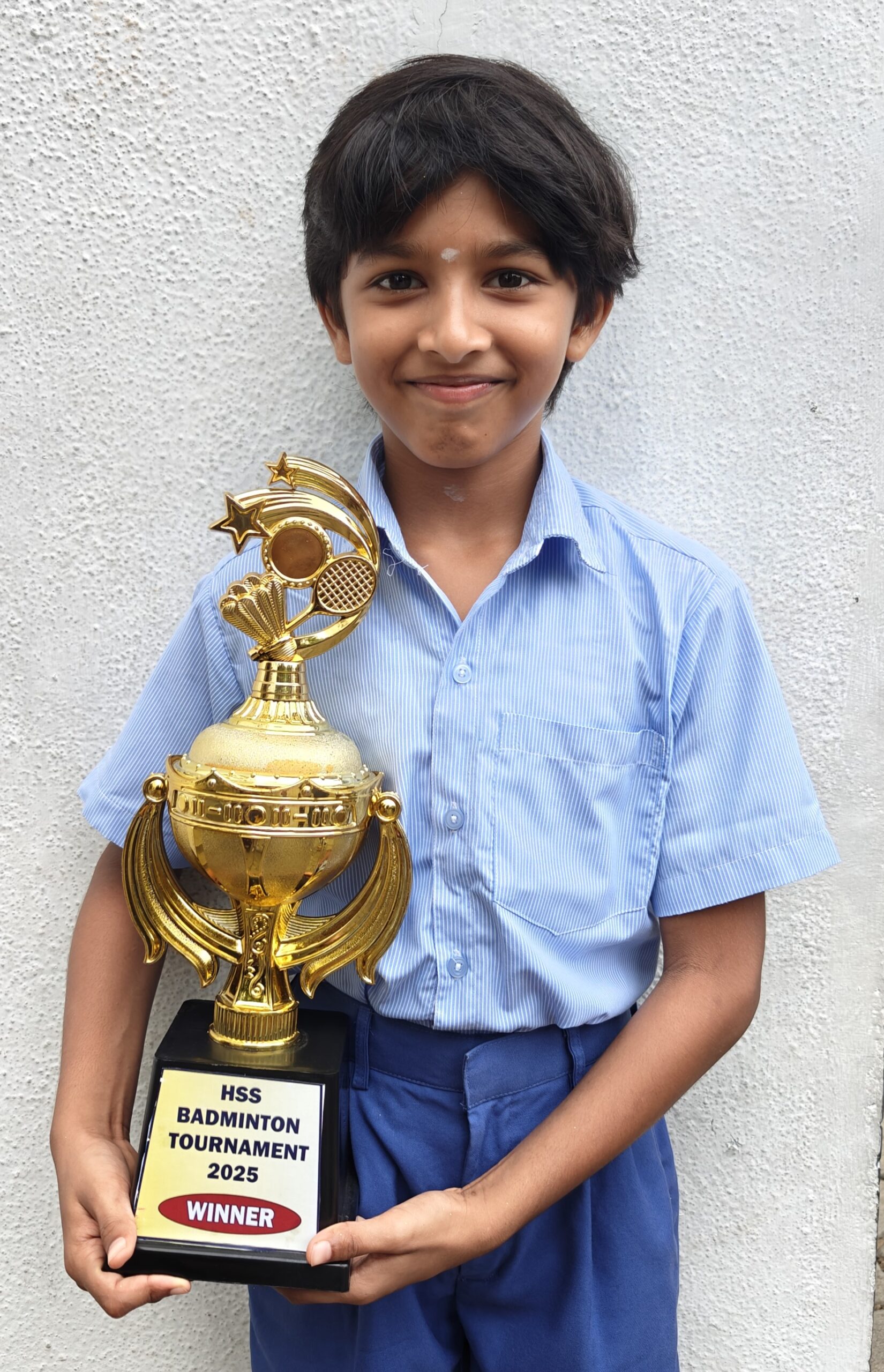 IN THE STATE LEVEL JUNIOR AND SUB-JUNIOR TOURNAMENT, YOHAN ATHREYAN S WAS DECLARED THE WINNER IN THE UNDER-9 SINGLES CATEGORY.