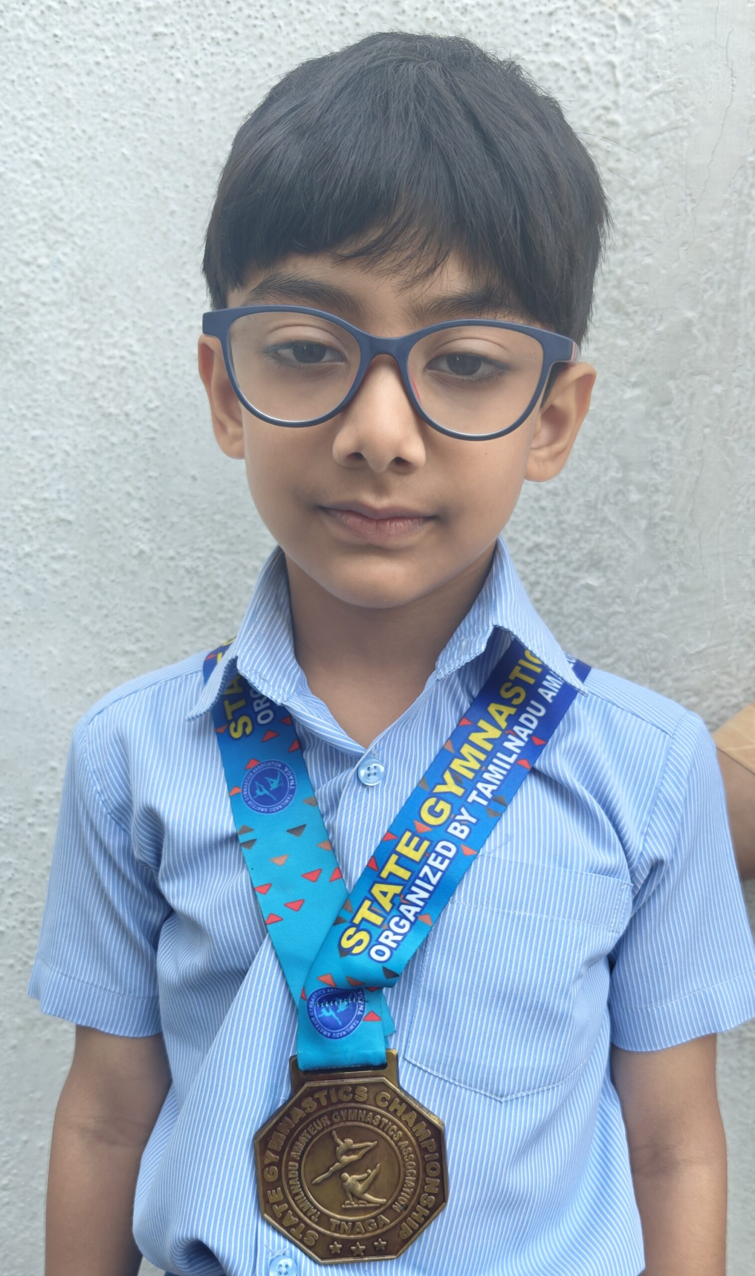 IN THE STATE LEVEL GYMNASTICS CHAMPIONSHIP 2025, CONDUCTED BY TAMIL NADU AMATEUR GYMNASTICS ASSOCIATION, VISHRUTH VINAY WON THE GOLD IN THE FLOOR IN THE UNDER-6 CATEGORY