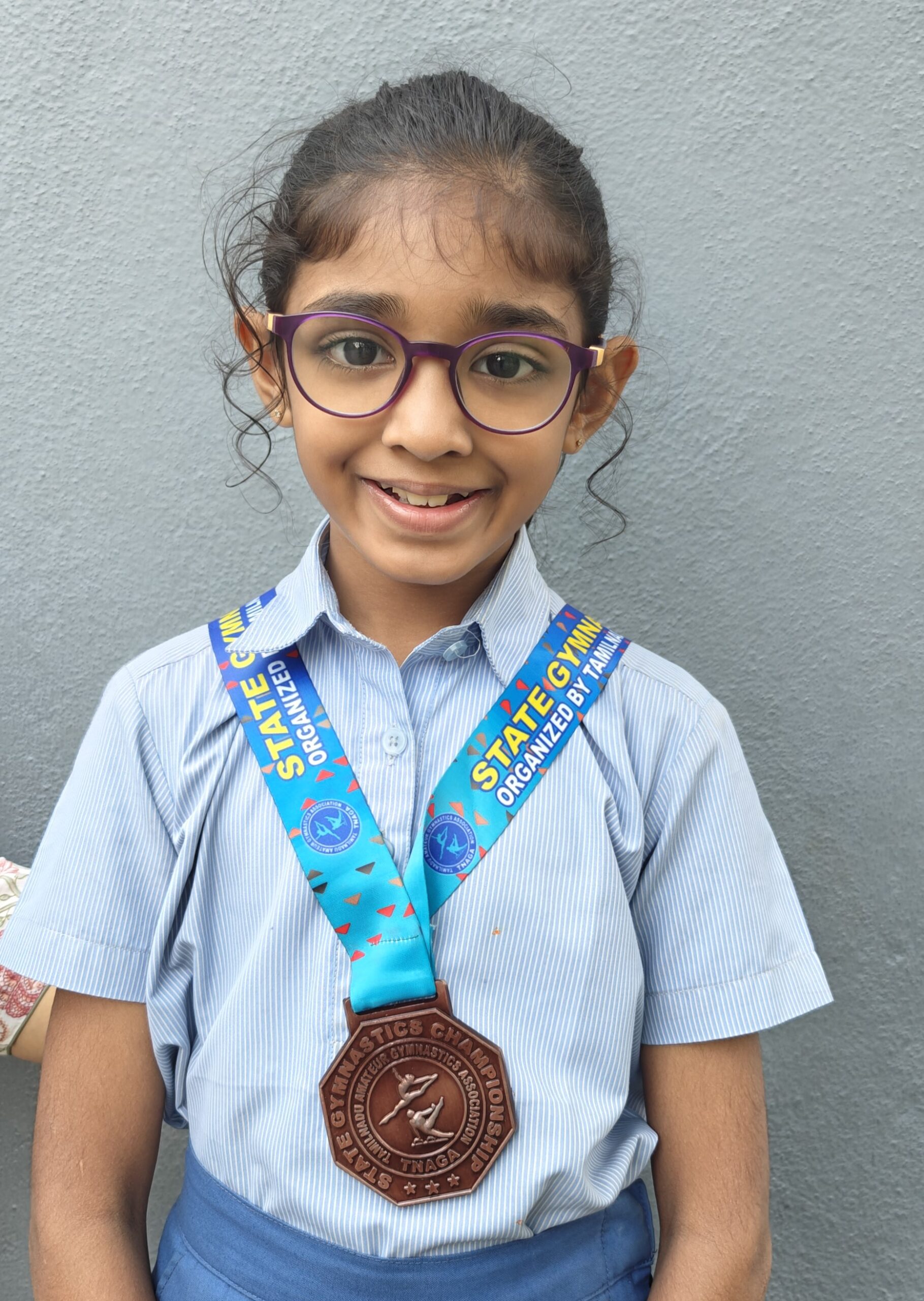 KAYNA BAID PLACED 3RD IN THE FLOOR EVENT IN THE UNDER-10 CATEGORY AT THE STATE GYMNASTICS CHAMPIONSHIP 2025 HELD BY TAMILNADU AMATEUR GYMNASTICS ASSOCIATION