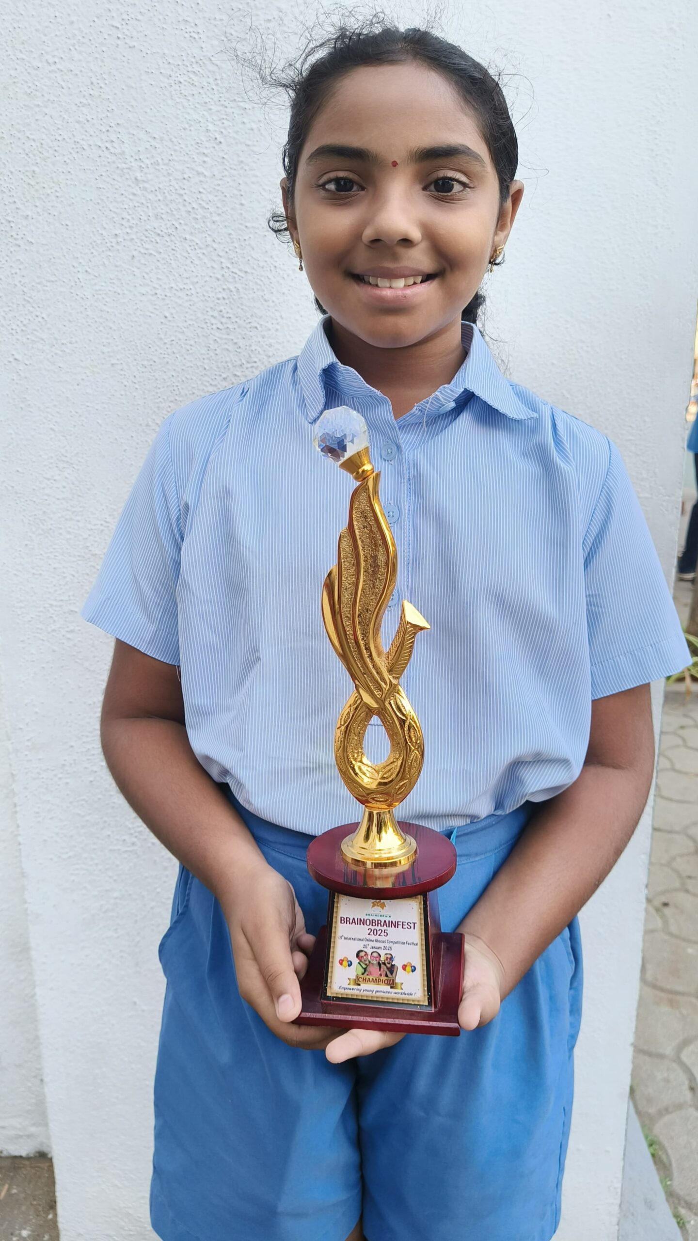 NIDHI WAS THE CHAMPION AT THE 13TH INTERNATIONAL ONLINE ABACUS COMPETITION – BRAIN-O-BRAIN FEST